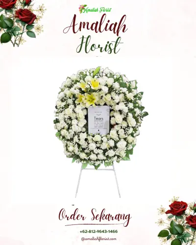 Krans Bunga Duka Cita di Sumber Mujur
